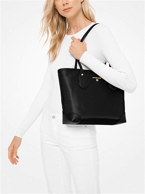 michael kors eva nylon tote|Eva Small Nylon Gabardine Top.